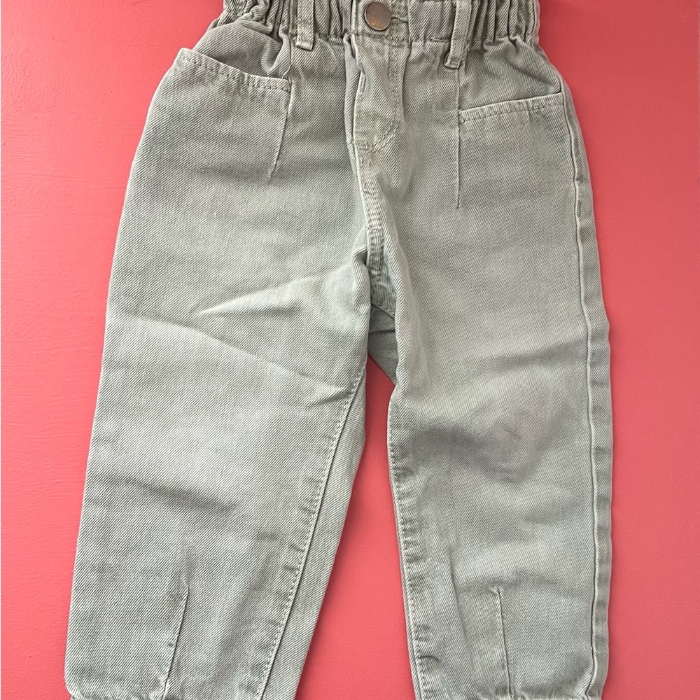 Zara Kids Sage Green Casual Jeans
